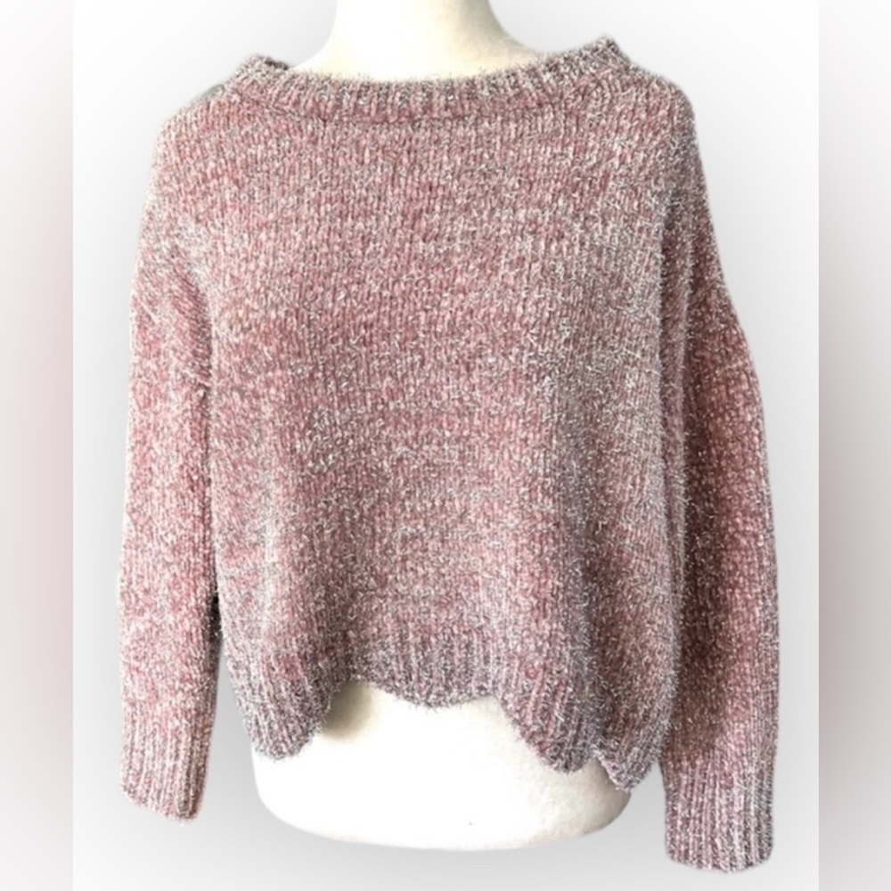 Altar’d State Sparkle Pink Sweater - Picture 1 of 7